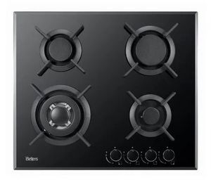 כיריים גז 60 ס"מ בלרס דגם BL60MBG זכוכית שחור מט Bellers