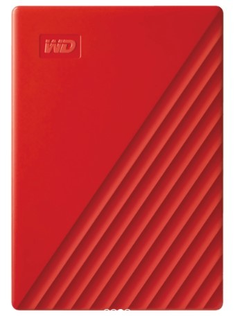 כונן קשיח חיצוני צבע אדום Western Digital My Passport 6TB