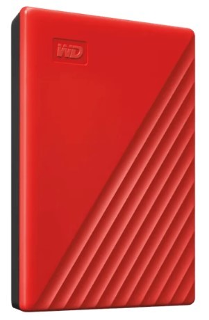 כונן קשיח חיצוני צבע אדום Western Digital My Passport 6TB