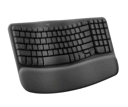 מקלדת ארגונומית אלחוטית | LOGITECH LOGI Wave Keys