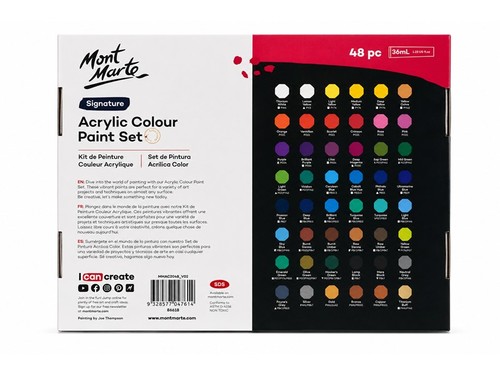 סט צבעי אקריליק Mont Marte Signature – 48 יחידות × 36 מ״ל