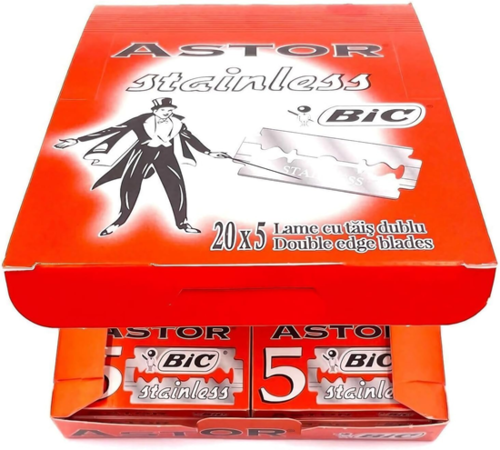 דיל! 10 יחידות סכינים ASTOR BIC אדום 