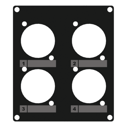 פנל 2 מקום- 4 Caymon CASY203/B ,D-size - שחור