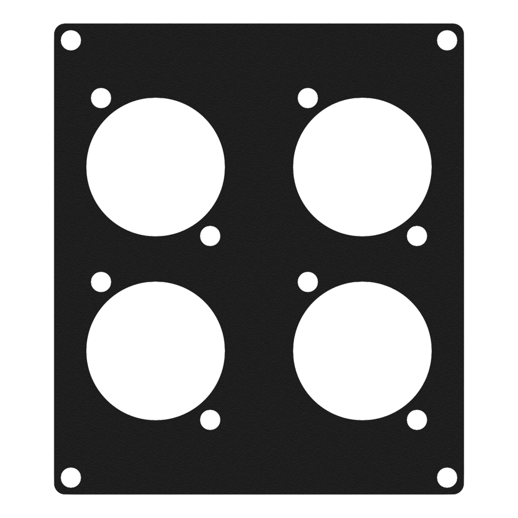 פנל 2 רווחים 4 חורים Caymon CASY203A/B ,D-size - אלומניום שחור