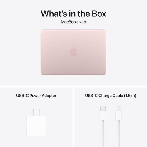 מחשב נייד 13 אינץ' צבע ורוד Apple MacBook Neo 256GB MHFH4HB/A