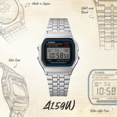 CASIO A159WA-N1 סדרצ וינטג חדש 