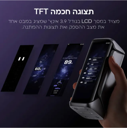 סוללת גיבוי חכמה 27000MAH EcoFlow RAPID PRO X