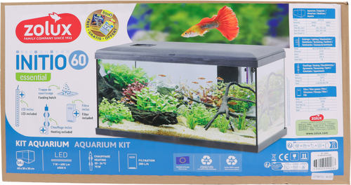 זולוקס אקווריום אינטיו 60 לבן/שחור  דגם KIT AQUA INITIO 60 BLACK 