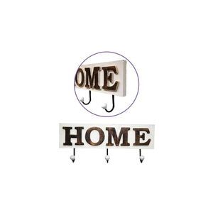 קולב עץ HOME מעוצב 3 ווים 100*380 ממ