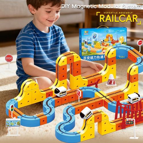 רכבת הרים מגנטית 147 חלקים Magnetic Rail Car