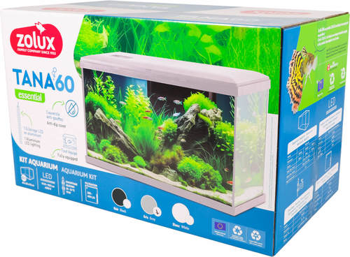 זולוקס אקווריום טאנה 60 לבן/שחור/אפור  דגם TANA AQUA KIT 60 