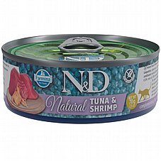 N&D נטורל מעדן לחתול בטעמים שונים 70 גרם