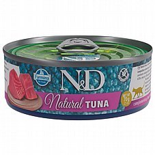 N&D נטורל מעדן לחתול בטעמים שונים 70 גרם