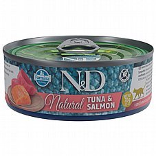 N&D נטורל מעדן לחתול בטעמים שונים 70 גרם