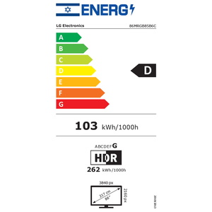 טלוויזיה LG 86MRGB85B6C אל ג'י