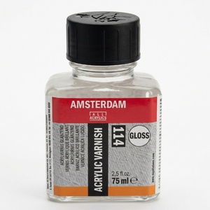 לכה ורניש אקרילית מבריקה 75 מל- Amsterdam Acrylic Varnish Gloss 114