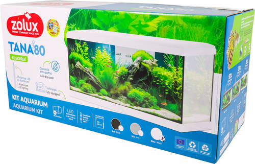 זולוקס אקווריום טאנה 80 לבן/שחור/אפור  דגם AQUA KIT TANA 80 
