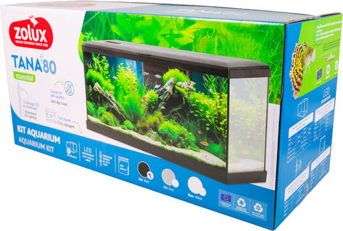 זולוקס אקווריום טאנה 80 לבן/שחור/אפור  דגם AQUA KIT TANA 80 