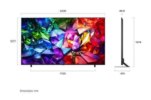 טלוויזיה חכמה 100 אינץ' LG Micro RGB evo AI 4K דגם 100MRGB95B6