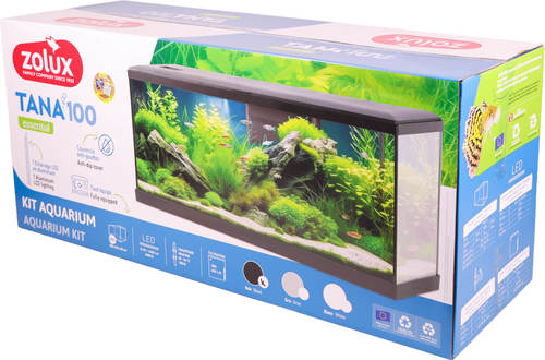 זולוקס אקווריום טאנה 100 לבן/שחור/אפור  דגם AQUA KIT TANA 100 