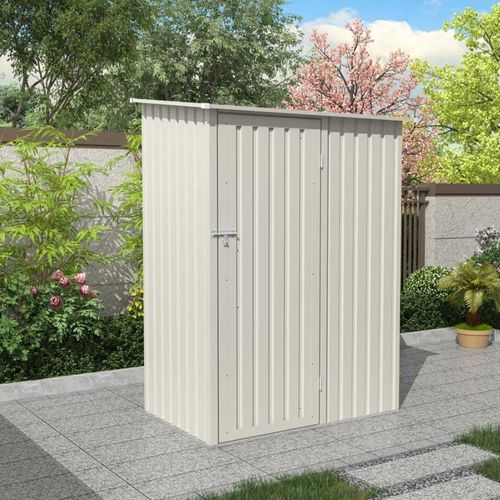 מחסן גינה מתכת מגולוונת Super Garden Shed ג'ויה - מחסן בצבע שמנת במידות 143x95 ס