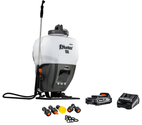 מרסס גב נטען 15 ליטר 18V + סוללה 2A + מטען - HUNTER
