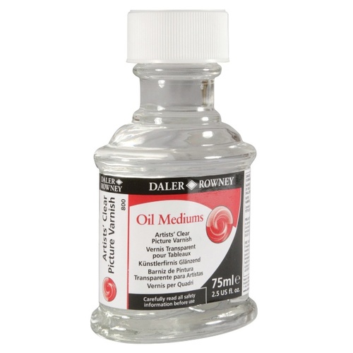לכה מבריקה לציורי שמן 75 מל- Daler Rowney Artists' Clear Picture Varnish