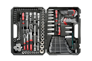 ערכת כלים למכונאי רכב 134 חלקים במזוודה – RED STRIPE 5763200134 – Würth