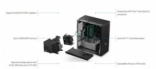 תחנת עבודה Dell Pro Precision 7 T1 PW7T1260 Ultra 9-285 1T 32G RTX 5060 PM-RD33-16914 