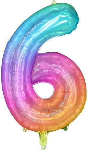 בלון מיילר צבעוני כ-86 סנטימטר - ספרה 6