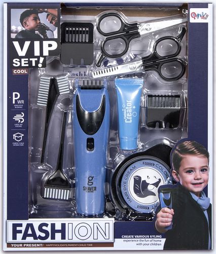 סט ספרות וטיפוח יוקרתי לילדים VIP SET! – מכונת תספורת חשמלית ואביזרים
