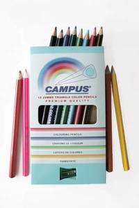 עפרונות צבעוניים משולשים 1/12 CAMPUS