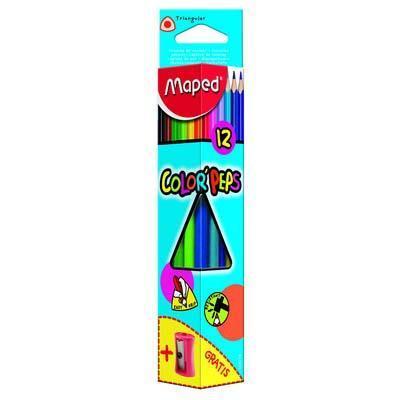 צבעי עפרון 1/12 עם מחדד MAPED