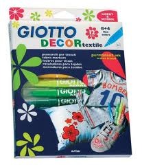 סט טושים 1/12 לבד GIOTTO DECOR TEXTILE