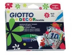 סט טושים 1/6 לבד GIOTTO DECOR TEXTILE