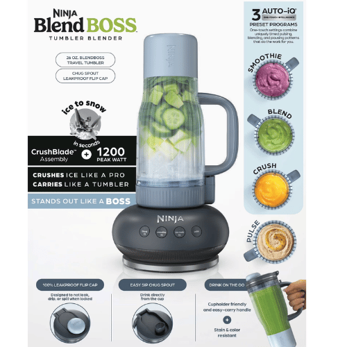 ‏בלנדר שייקר Ninja Blend Boss DB351EUCYברפאלי - refali.co.il