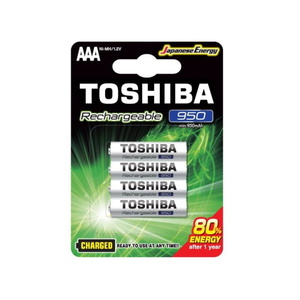 רביעיית סוללות נטענות TOSHIBA AAA