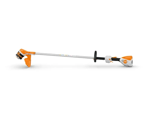חרמש חשמלי נטען STIHL FSA 70 R מבט צד עם ראש כיסוח ניילון וידית Loop Handle