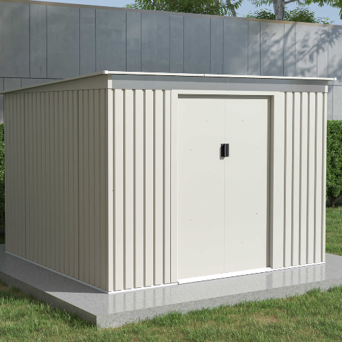 מחסן מתכת 2.61X2.41 דגם Sky D שמנת - Garden Top