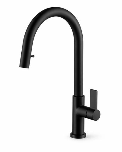 ברז מטבח שחור מט נשלף Pull Down דגם 304469 OP – פיה גבוהה מודרנית