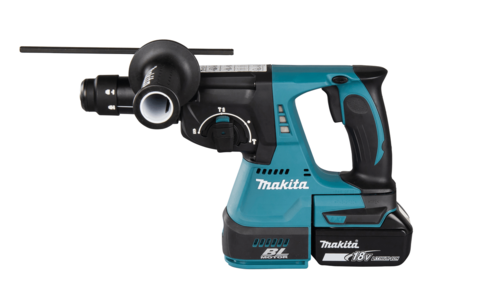 פטישון נטען 18V Makita DHR243Z SDS Plus Brushless עם חציבה עוצמת הלימה 2.0J קידוח בטון עד 24 מ״מ גוף בלבד 