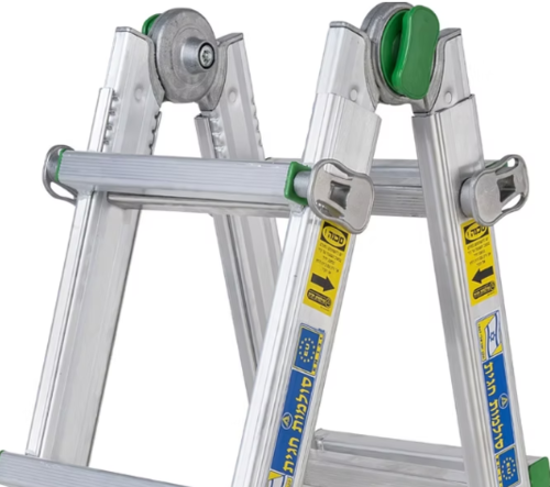 סולם אלומיניום 3X3 טלסקופי תוצרת איטליה - HAGIT