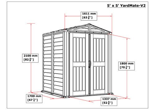 מחסן גינה פלסטיק YardMate 5X5
