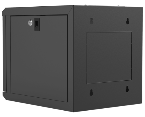 ארון תלייה 6U חצי Caymon NPR406/B ,Rack - שחור  עם דלת זכוכית