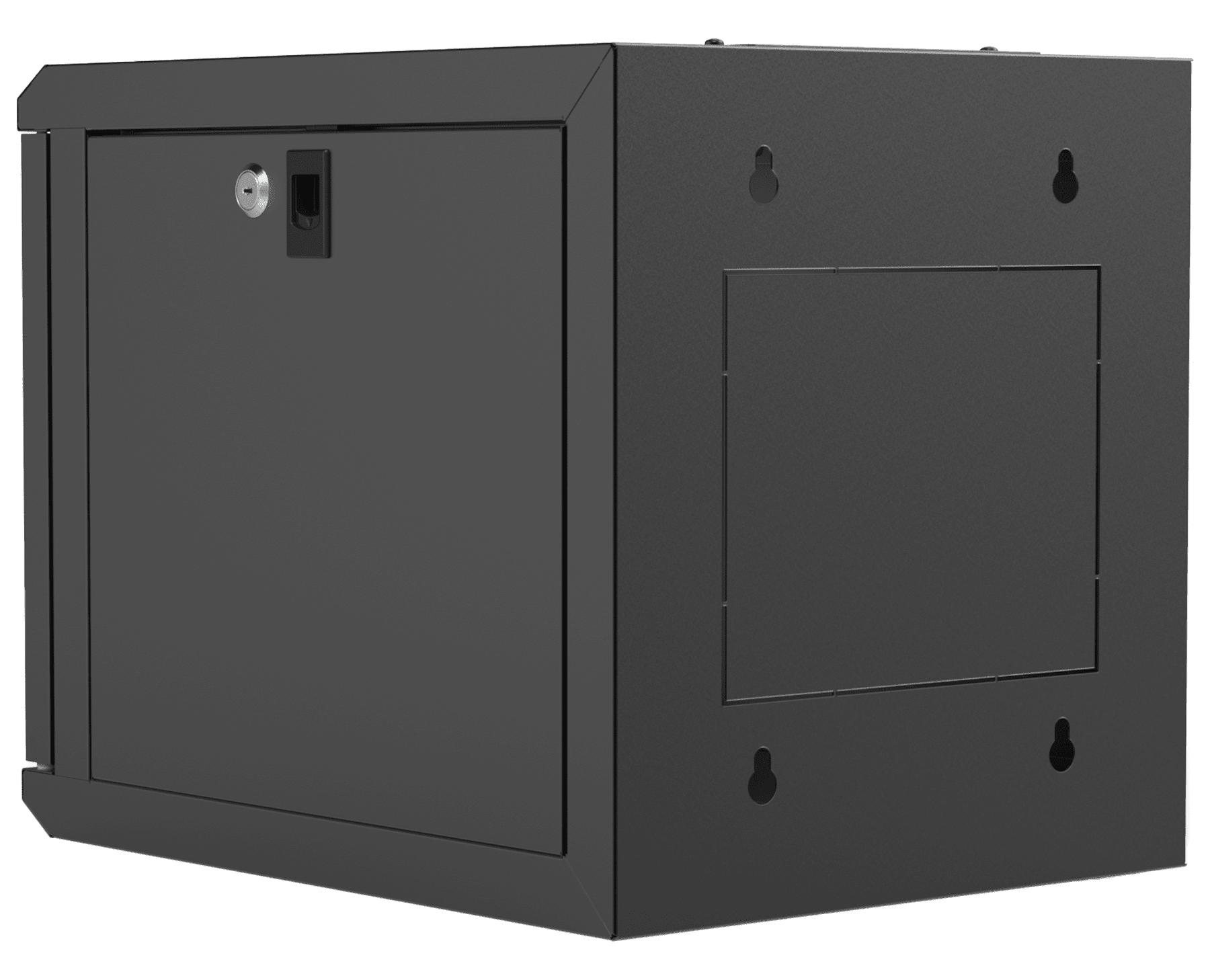 ארון תלייה 6U חצי Caymon NPR406/B ,Rack - שחור  עם דלת זכוכית