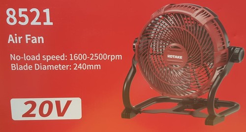 מאוורר נטען 20V/18V של חברת ROTAKE - תואם סוללות מקיטה - (גוף בלבד)
