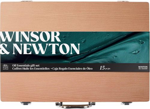 מזוודת עץ של צבעי שמן ואביזרים WINTON WOODEN PAINT SET