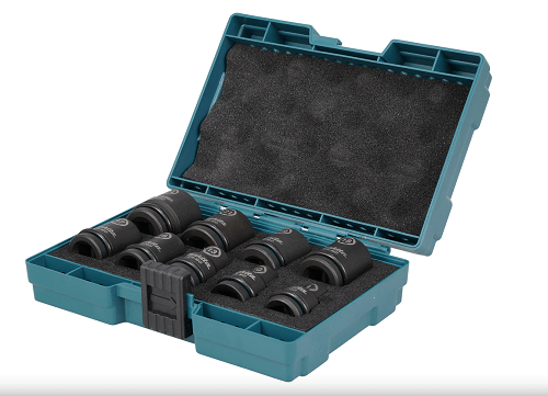 סט בוקסות אימפקט Makita E-16564 כולל 9 יחידות דרייב 1/2 אינץ מידות 8 עד 24 מ״מ