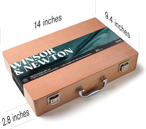 מזוודת עץ של צבעי שמן ואביזרים WINTON WOODEN PAINT SET