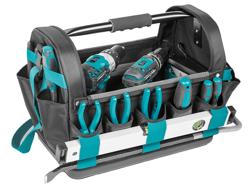 תיק כלי עבודה פתוח Makita Ultimate Open Tool Tote E-15403 עם מעל 30 מקומות אחסון 